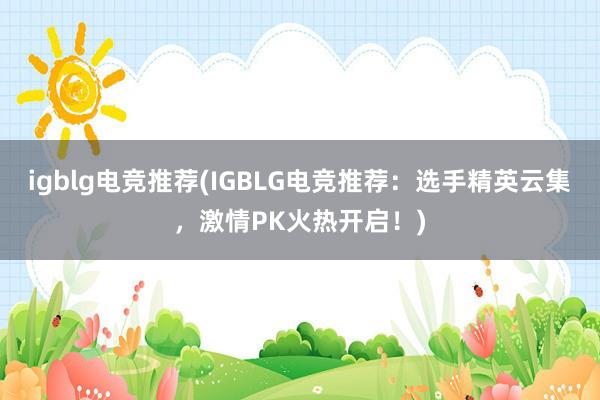 igblg电竞推荐(IGBLG电竞推荐：选手精英云集，激情PK火热开启！)