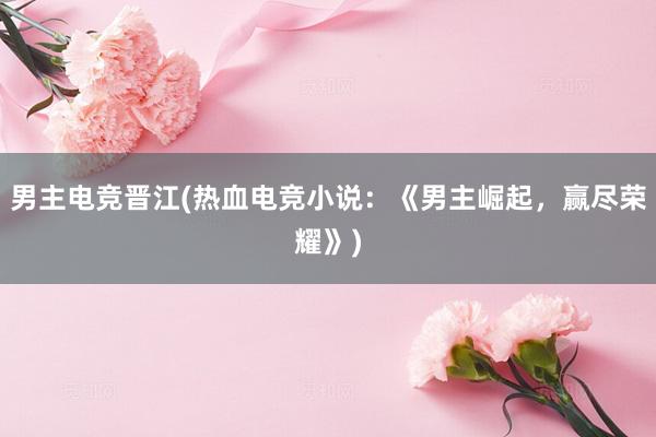 男主电竞晋江(热血电竞小说：《男主崛起，赢尽荣耀》)